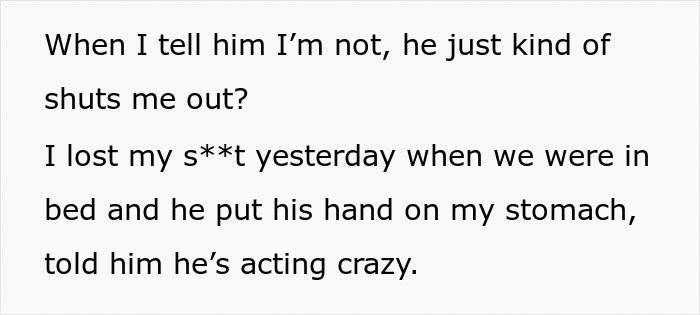 Text excerpt about a man&rsquo;s pregnancy assumptions leading to a heartbreaking cancer diagnosis discussion.