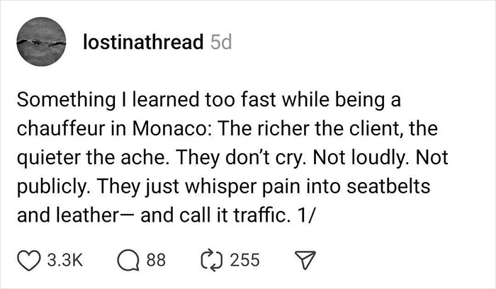 Monaco Chauffeur Shares Rich People Confessions That Stuck With Him: &ldquo;Haven&rsquo;t Laughed In Over A Year&rdquo;