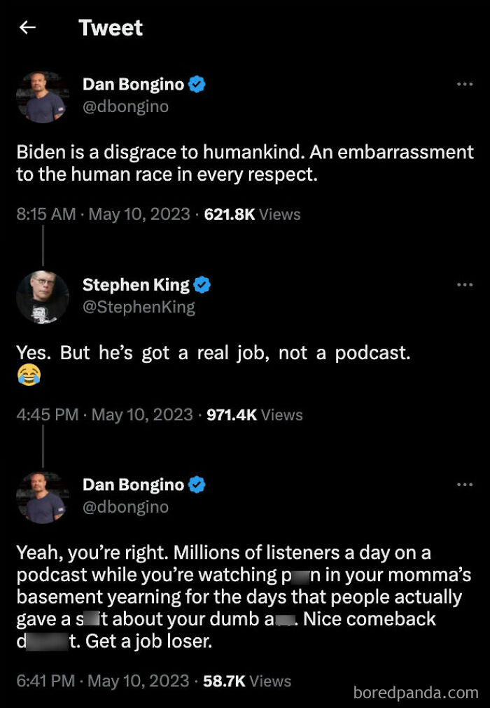 Twitter exchange showing a hilarious case where people online didn’t know who they were speaking to.