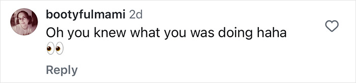 Comment on social media by user bootyfulmami reacting to a workout video with a remark about that 3rd leg in Britney Spears fans' discussion.