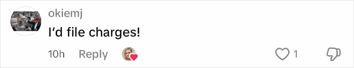 Comment on social media post showing user stating intent to file charges related to a woman claiming her boyfriend injected her with Ozempic. Comment on social media post showing user stating intent to file charges related to a woman claiming her boyfriend injected her with Ozempic.