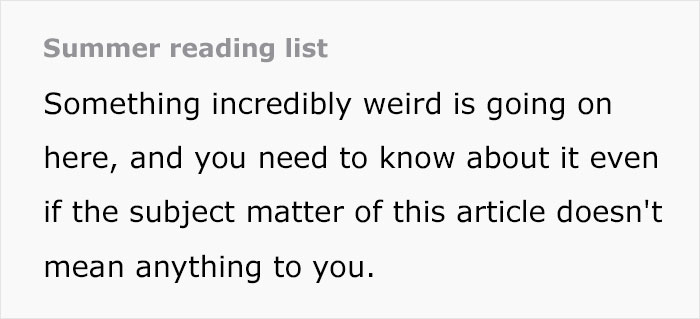 Text block about a summer reading list highlighting unusual issues with the 2025 summer reading list runs.