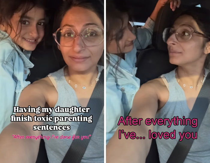 Mother and daughter reflecting on toxic parenting sentences together, highlighting healing responses and emotional connection.