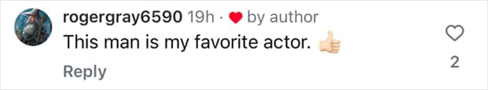 Comment on social media praising favorite actor, expressing admiration with thumbs-up emoji and heart reaction. Fans gush over Brendan Fraser's slimmed down physique at cancer gala.