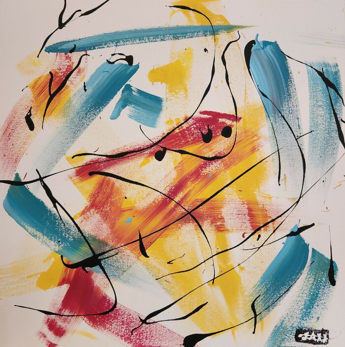 My 11-Year-Old Kid Painted An Abstract Piece That Is Getting Noticed Fast