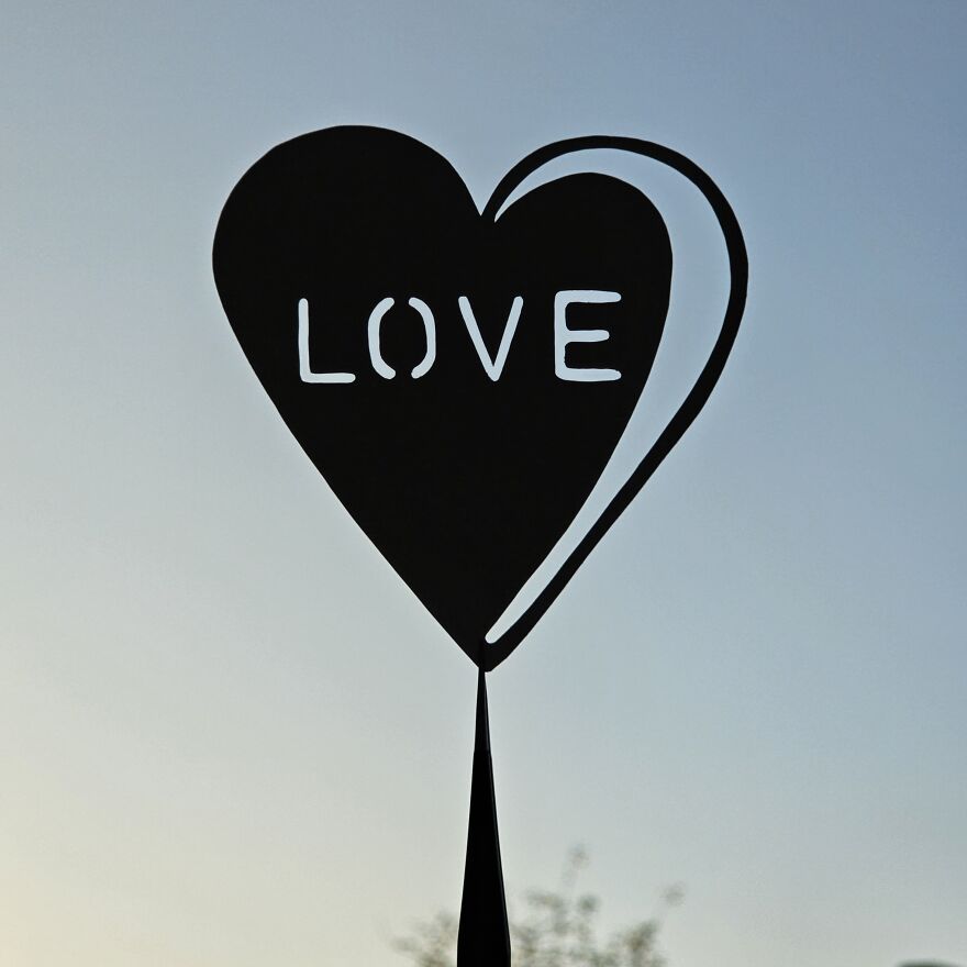 It Is Constructed Of Paper. The Embedded Heart Features The Word "Love," As Depicted By The Artist. The Significant Challenge...