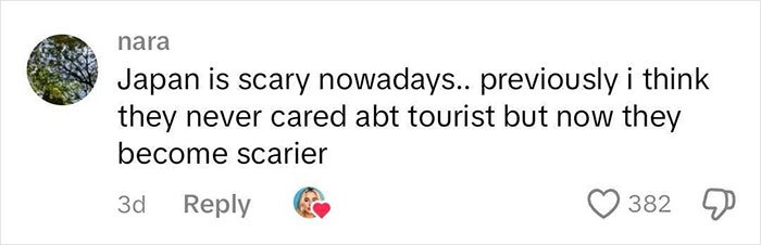 Comment on Japan tourism expressing concern about increased fear due to stranger phrogging incidents in attics and hotels.