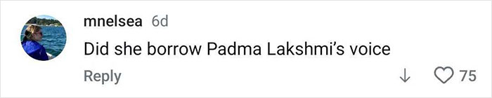 Social media comment questioning if former Glee star Dianna Agron borrowed Padma Lakshmi’s voice and new accent. Social media comment questioning if former Glee star Dianna Agron borrowed Padma Lakshmi’s voice and new accent.