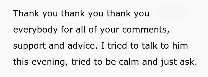 Text message expressing gratitude for support and advice after woman faces paternity test demand in marriage conflict. Text message expressing gratitude for support and advice after woman faces paternity test demand in marriage conflict.