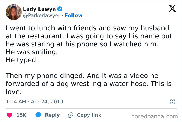 Screenshot of a relatable and spicy meme tweet about love, shared on an Instagram page featuring silly memes.