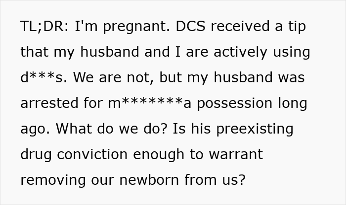 Pregnant lady horrified as caseworker warns they might not be able to take baby home after delivery due to past issues