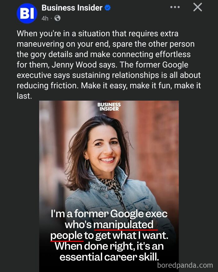 Former Google executive shares outrageous hot takes on manipulation as an essential career skill with a confident smile