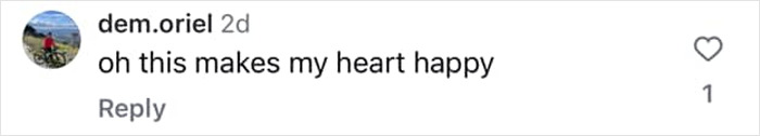 Comment on social media saying oh this makes my heart happy, expressing positive reaction to Brendan Fraser's slimmed down physique.