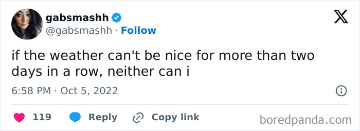 Tweet screenshot showing a relatable meme from an Instagram page perfect for the millennial mind sharing humorous content.