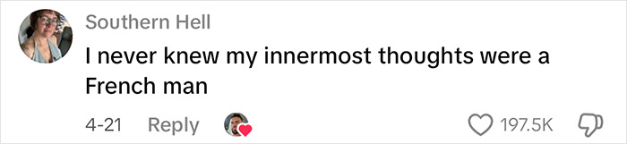 Comment from Southern Hell with a humorous take on why women love being alone, receiving 197.5K likes.