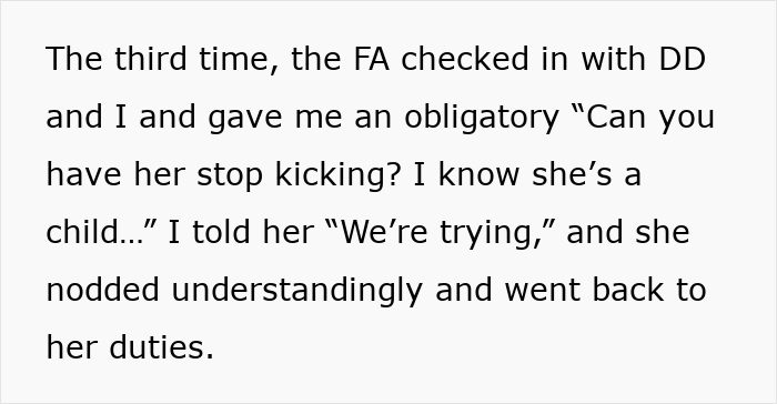 Flight attendant addresses toddler’s fidgeting while mom defends her during an angry passenger meltdown mid-flight. Flight attendant addresses toddler’s fidgeting while mom defends her during an angry passenger meltdown mid-flight.