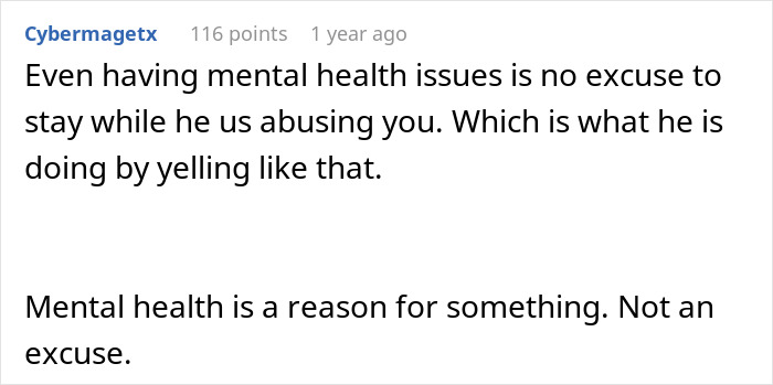 Comment discussing mental health and abuse in relation to a woman wanting to end 24-year marriage after paternity test demand. Comment discussing mental health and abuse in relation to a woman wanting to end 24-year marriage after paternity test demand.