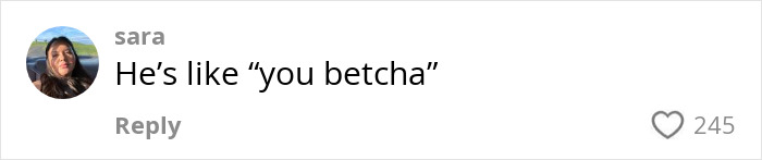 Comment on social media by user sara saying he&rsquo;s like you betcha with 245 likes about the pope&rsquo;s one-word message going viral.