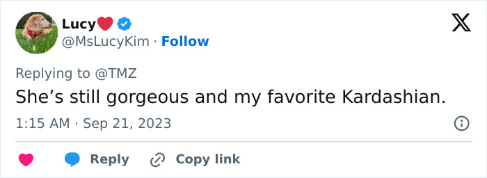 Screenshot of a tweet praising Khloe Kardashian despite unsettling plastic surgery and horribly stitched appearance. Screenshot of a tweet praising Khloe Kardashian despite unsettling plastic surgery and horribly stitched appearance.