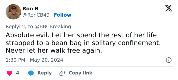 Screenshot of a tweet reacting to the fatal Benadryl dose given to a 7-month-old baby by a babysitter.