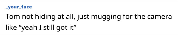 Tom Cruise posing confidently for the camera while Ana De Armas hides nearby at David Beckham's 50th birthday party. Tom Cruise posing confidently for the camera while Ana De Armas hides nearby at David Beckham's 50th birthday party.