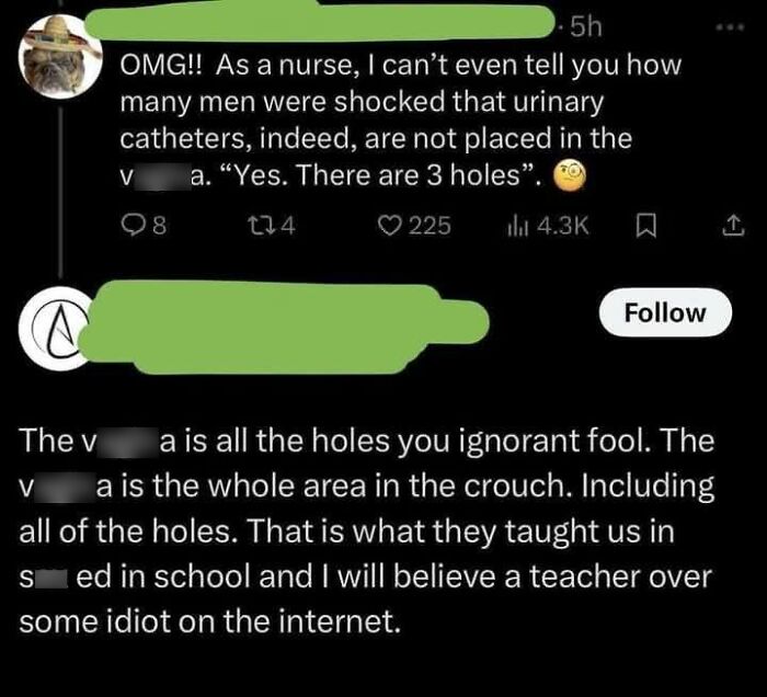 Online group shames overconfident know-it-alls who incorrectly correct others in viral social media dispute over medical facts.