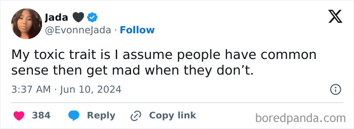 Screenshot of a relatable meme tweet expressing frustration about assuming people have common sense, fitting hilarious relatable memes.