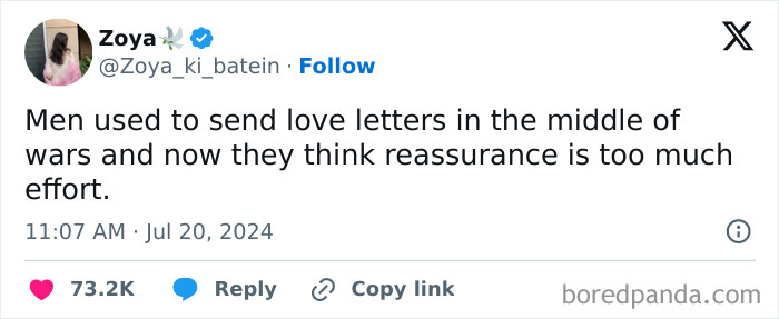 Tweet about changing times highlighting relatable posts on reassurance and love letters to make your day better.