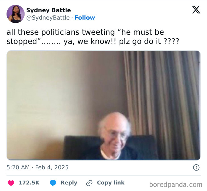 A social media post expressing frustration with politicians, reflecting the current political situation online.