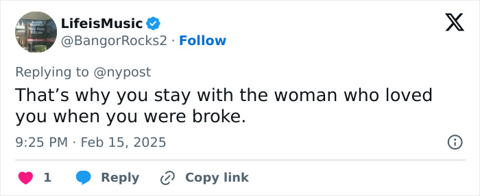 Tweet discussing loyalty amid growing tension between Isla Fisher and Sacha Baron Cohen over $119 million divorce. Tweet discussing loyalty amid growing tension between Isla Fisher and Sacha Baron Cohen over $119 million divorce.