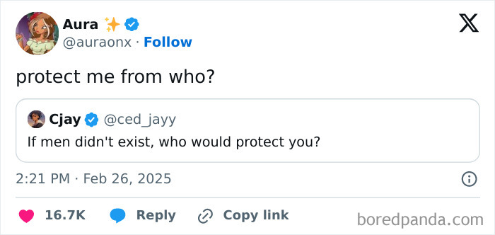 Screenshot of a humorous social media exchange from an Instagram page for a daily serotonin boost.