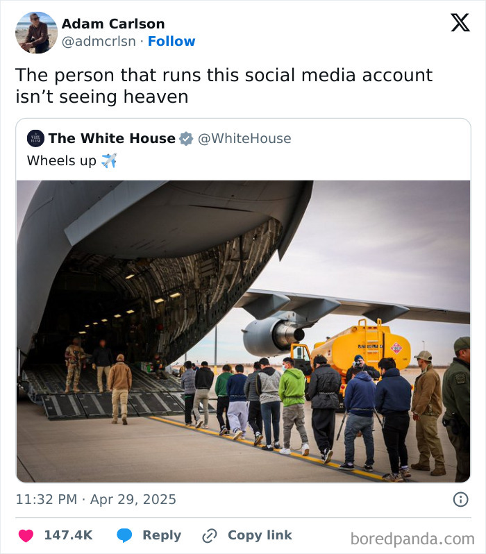 People expressing frustration with the current political situation by sharing their thoughts online in a viral social media post.