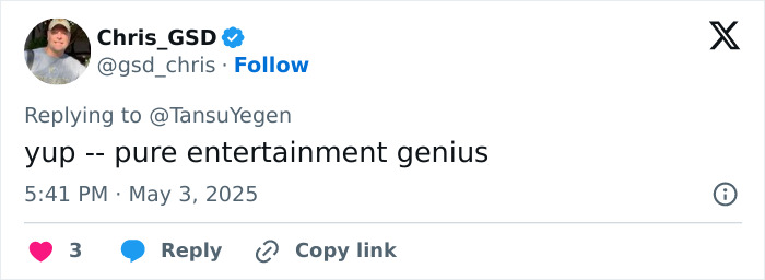 Tweet by Chris_GSD praising entertainment genius, referencing Michael Jackson's iconic lean and ongoing debates years after his passing.