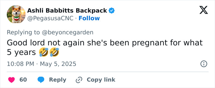 Tweet reacting to Rihanna&rsquo;s third pregnancy reveal with A$AP Rocky at Met Gala 2025 expressing disbelief about the news.