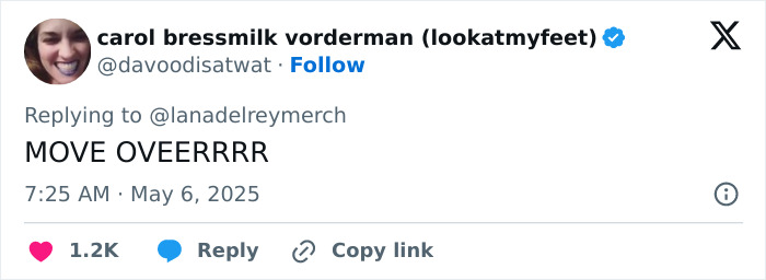 Screenshot of a tweet reacting to the man in Lana Del Rey Met Gala photo, showing massive thirst over his identity online.