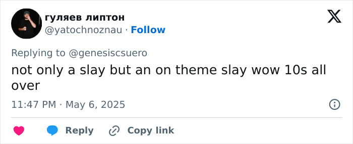 Fan tweet praising reporter for repeatedly outshining celebs on Met Gala red carpet with on-theme style. Fan tweet praising reporter for repeatedly outshining celebs on Met Gala red carpet with on-theme style.