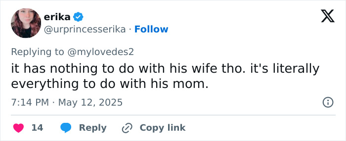 Screenshot of a Twitter reply discussing Justin Bieber&rsquo;s controversial Mother's Day post about disrespecting his mom.