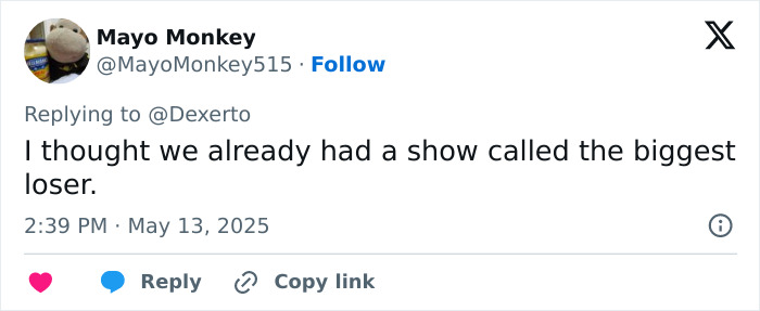Tweet mentioning a reality show about 12 singles facing raunchy challenges on Virgin Island to lose their virginity. Tweet mentioning a reality show about 12 singles facing raunchy challenges on Virgin Island to lose their virginity.