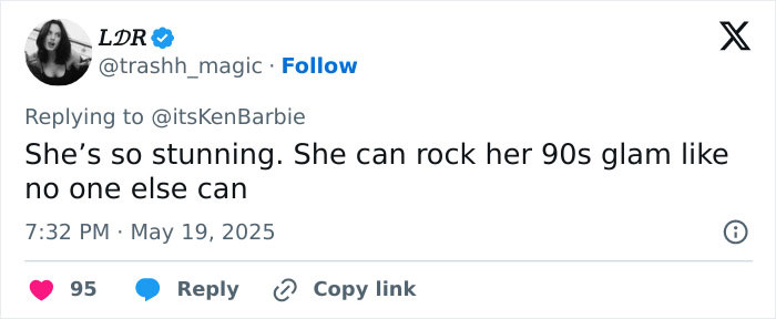 Pamela Anderson stuns with a bold 90s glam makeup look, departing from her natural style after years.