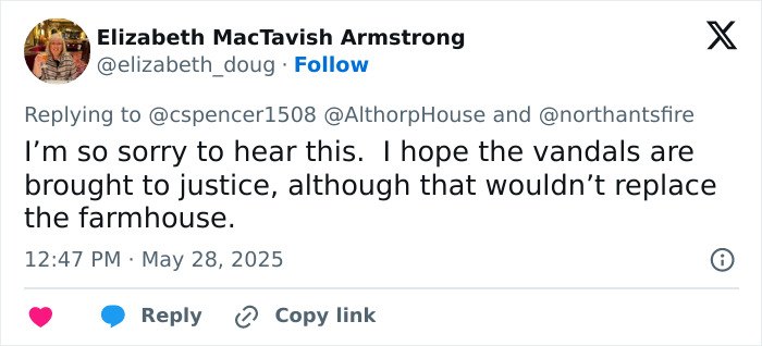 Princess Diana’s Iconic Althorp House Set On Fire In Arson Attack Princess Diana’s Iconic Althorp House Set On Fire In Arson Attack