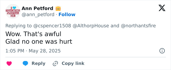 Princess Diana’s Iconic Althorp House Set On Fire In Arson Attack Princess Diana’s Iconic Althorp House Set On Fire In Arson Attack