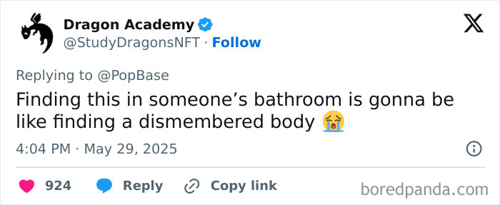 Screenshot of a tweet reacting to Sydney Sweeney launching soap made with her own bath water, causing shock online.