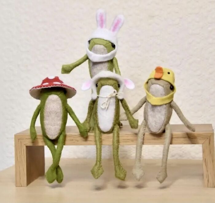 I Designed A Frog Doll Sewing Pattern From Felt Fabric And Made Him Lots Of Cute Outfits To Wear!