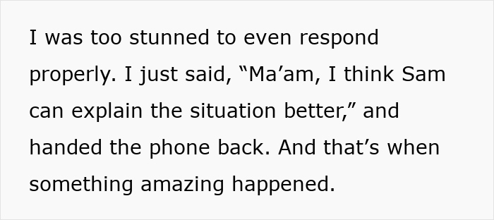 Alt text:
Woman making a phone call to her adult son's boss, demonstrating helicopter mom behavior and causing mortification.