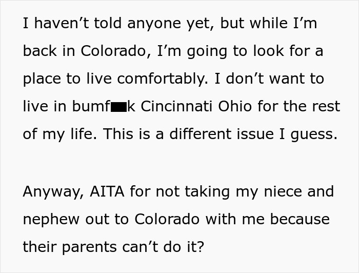 Guy Refuses To Change Travel Plans To Accommodate Brother’s Kids, Family Drama Ensues Guy Refuses To Change Travel Plans To Accommodate Brother’s Kids, Family Drama Ensues