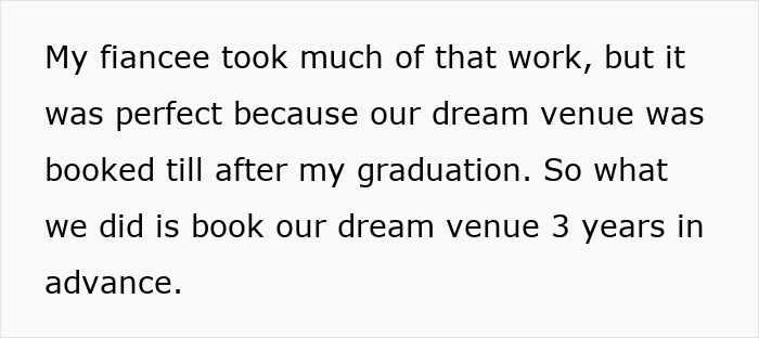 Couple books wedding venue 3 years in advance, preparing for their dream event before sister&rsquo;s unexpected demand.