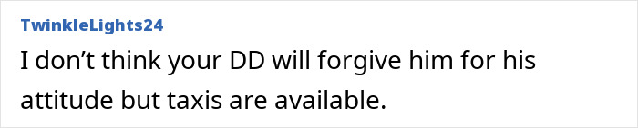 Text message discussing a mom’s partner refusing to drive a teen desperate to visit their sick father in hospital. Text message discussing a mom’s partner refusing to drive a teen desperate to visit their sick father in hospital.