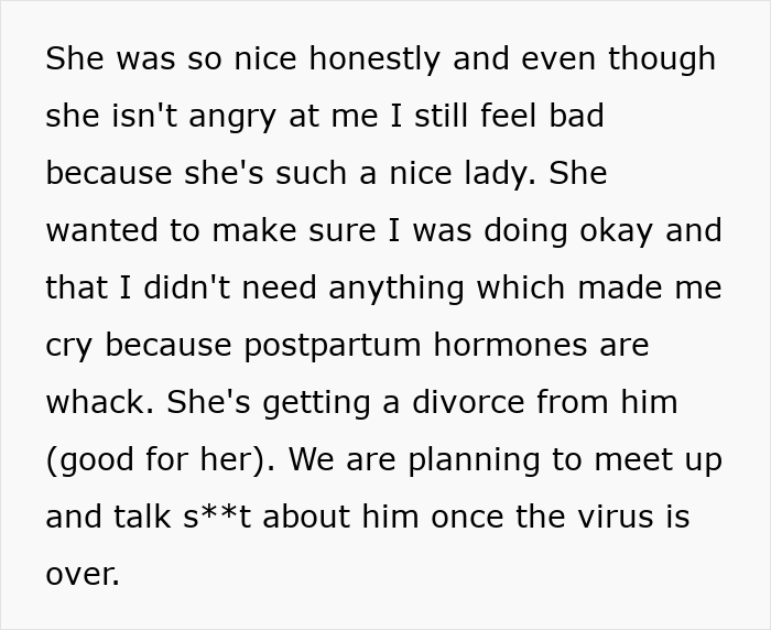 Text message conversation about boyfriend&rsquo;s secret wife and postpartum emotions before giving birth to his child.