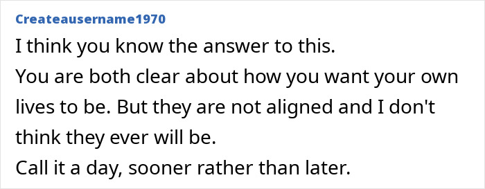 Commenter advising to end relationship due to guy's refusal to quit bad habits and mature after 18 months.