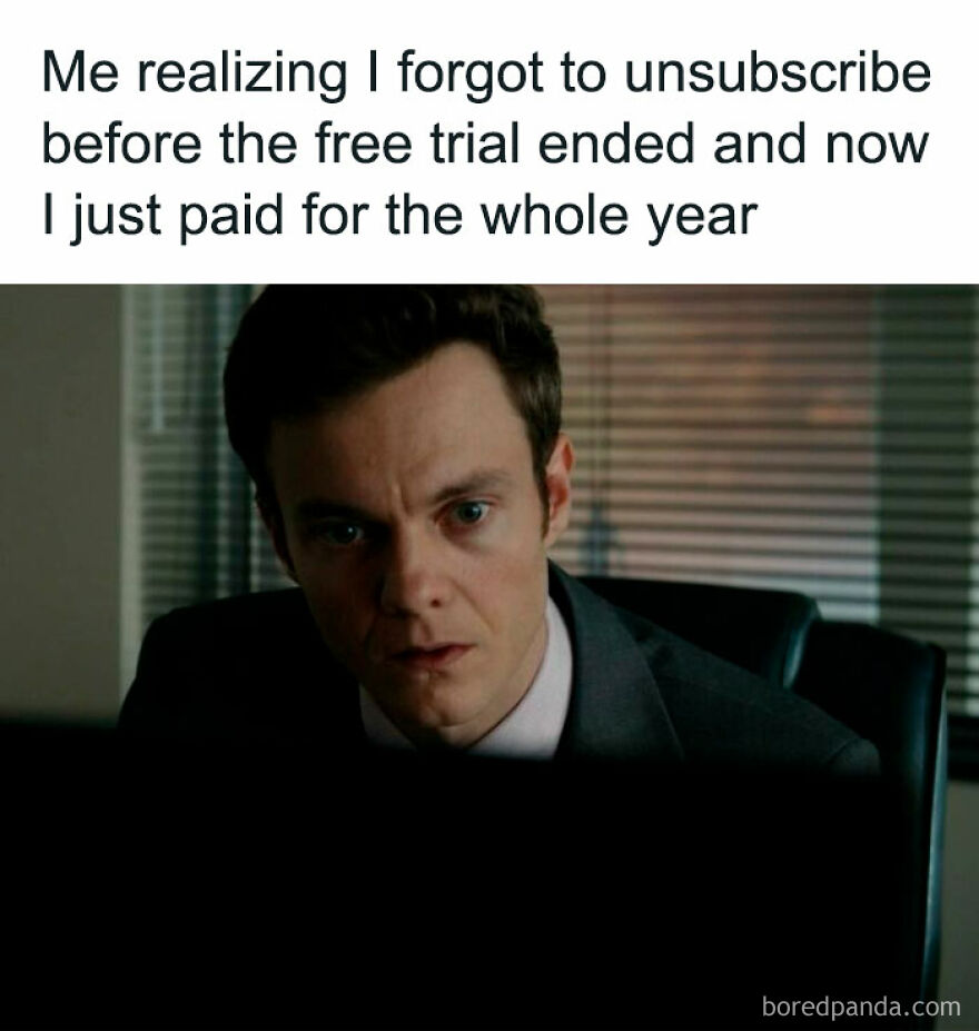 Man shocked and stressed while looking at his computer, illustrating frustration in funny memes about inconvenience meltdowns.